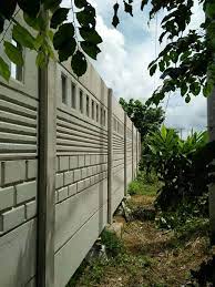 pagar panel beton motif